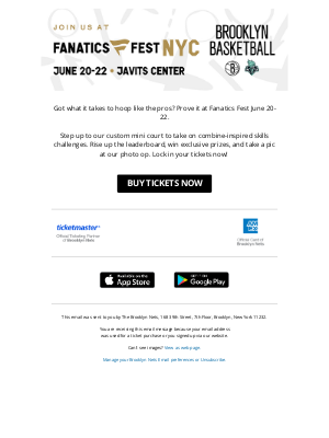 Brooklyn Nets - Hoop With Us at Fanatics Fest