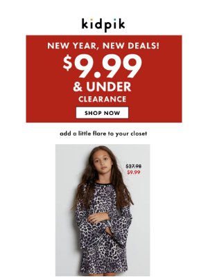 $9.99 & Under Clearance Sale!