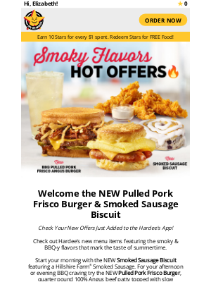 Hardee's - New Menu Items & New Member Offers!
