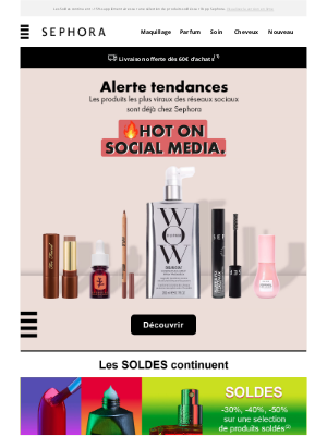 SEPHORA (France) - Découvrez les favoris des réseaux 🤗