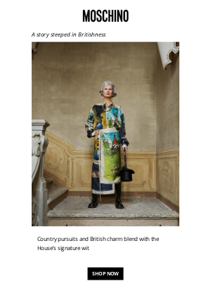 Moschino - A story steeped in Britishness through the Moschino lens