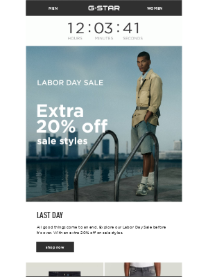 G-Star RAW - Labor Day Sale Ends Today