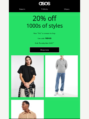 ASOS (United Kingdom) - 20% off 1000s of styles