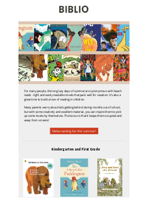 Biblio - Summer Reads Your Kids Won’t Put Down