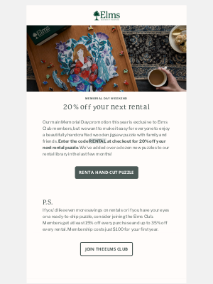 Waterford Puzzles - Rent your next handcrafted puzzle for 20% off