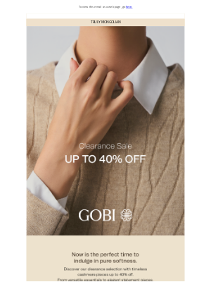 Gobi Cashmere - Up to 40% Off | Cashmere Clearance Sale