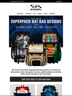 Boombah, Inc. - Stand Out in the Dugout with All-New Superpack Bat Bag Designs