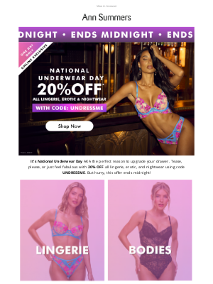 Ann Summers - We're Stripping Off...20%!😍