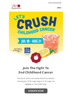 Applebee's - Fight childhood cancer with us!