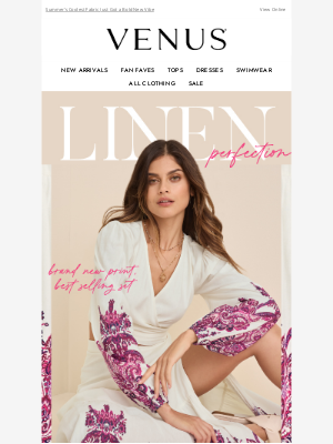 VENUS Fashion - Brand-New & Breezy—Linen, Leveled Up