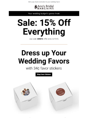 Anns Bridal Bargains - Reception Ready (and Personalized to Perfection!)