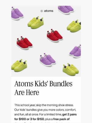 Atoms - More Colors, Less Stress: Kids' Bundles Are Here