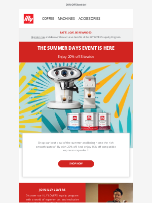 illy - Shop The Deal Of The Summer | 20% Off