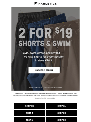 Fabletics - Dive Into $10 Shorts