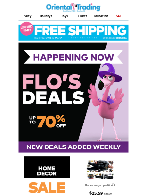 Oriental Trading Company - Here's a Treat: Save up to 70% Off on Flo's Deals! 🍬🧡
