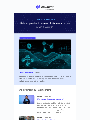 Udacity - Why causal inference matters, and more from this week.