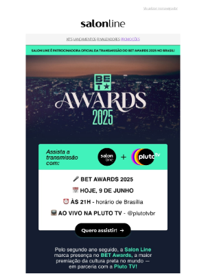 Salon Line (Brazil) - É HOJE: Salon Line no BET Awards 🎤