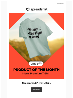 Spreadshirt - Only 24h left! 25% off the Men's Premium T-Shirt, jay