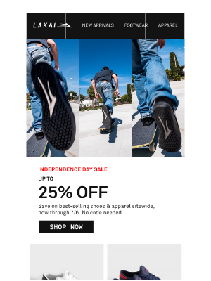Lakai Footwear - New Season, New Shoes — Up to 25% Off 🔥