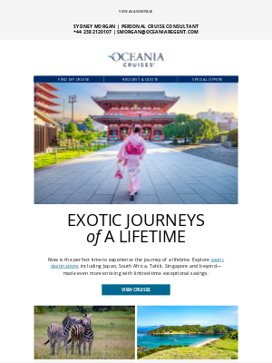 Oceania Cruises - Enjoy Up to 2 Category Upgrade on Exotic Cruises