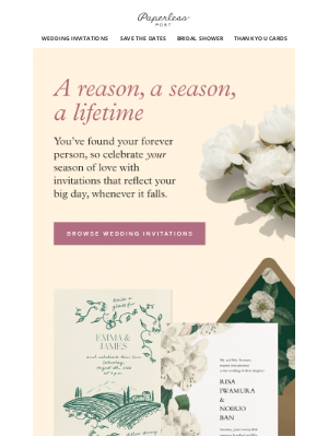 Paperless Post - Spring, summer, fall, or winter wedding?