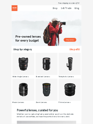 Keh - Winter adventures start with the perfect lens 🌨️