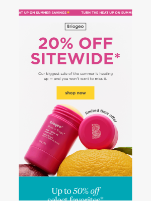 Briogeo Hair Care - 20% off sitewide starts now!