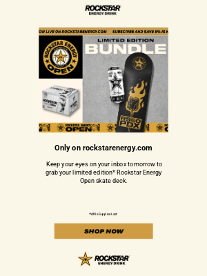 Rockstar Energy Drink - TOMORROW: LIMITED EDITION DROP