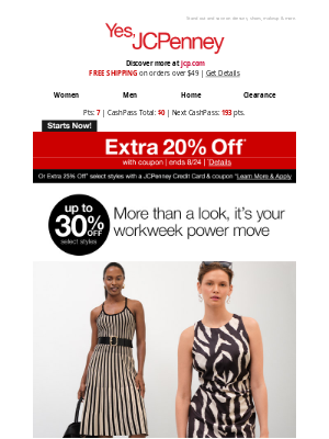 JCPenney - Up to 30% Off 🖤🤍 Black, white, just right