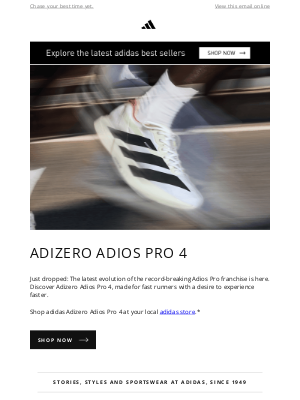 Adidas USA - Adizero Adios Pro 4: Designed to break records