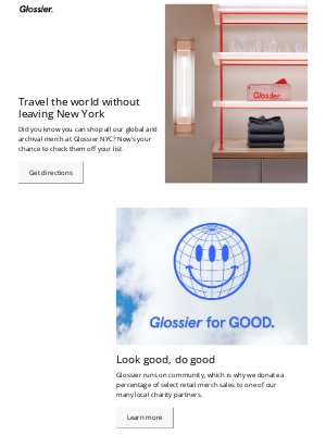 Glossier - Travel the world without leaving NYC