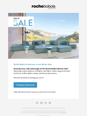 Roche Bobois (United Kingdom) - The Winter Sale starts now!