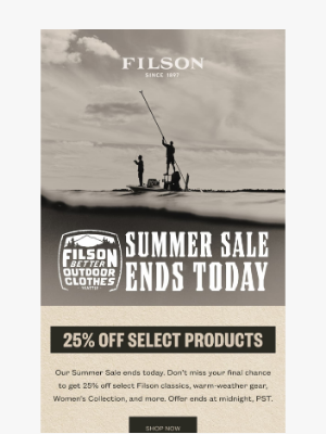 Filson - Summer Sale: Last Call