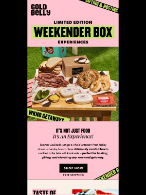 Goldbelly - NEW! Weekender Boxes are BACK!😎