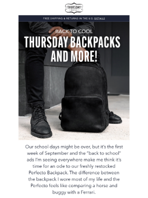 Thursday Boot Company - Thursday Backpacks & More!