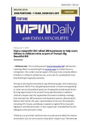Fortune - A rare win for childcare advocacy