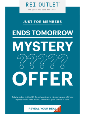 REI - Mystery deal ends TOMORROW! 🔎