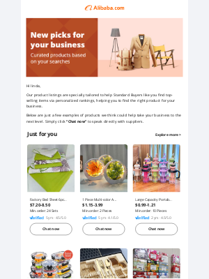 Alibaba - Hi linda, you have a message waiting