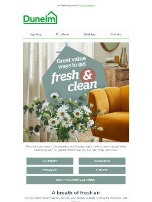 Dunelm (UK) - Spring cleaning? It’s officially time…