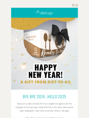 Diet-to-Go - 🎉 Happy New Year! 🎉 A Gift from Diet-to-Go