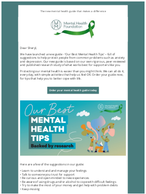 Mental Health Foundation (UK) - Our New Best Mental Health Tips