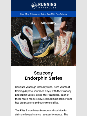 Running Warehouse - The Saucony Endorphin Series: Built for Speed