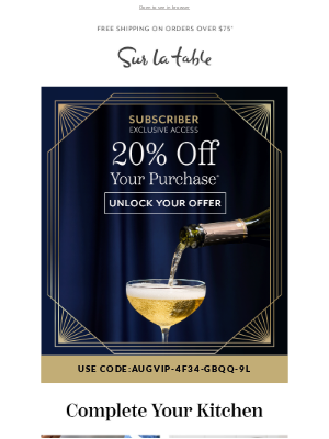 Sur La Table - Your exclusive 20% off awaits. ✨