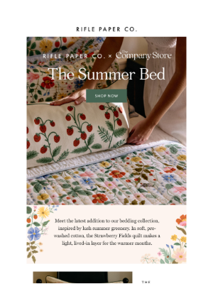 Rifle Paper Co. - NEW! Bedding in Strawberry Fields