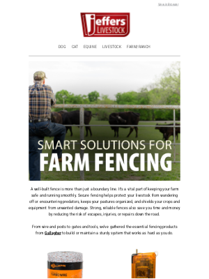 Jeffers Pet Supplies - Your Farm Fencing Essentials🐮