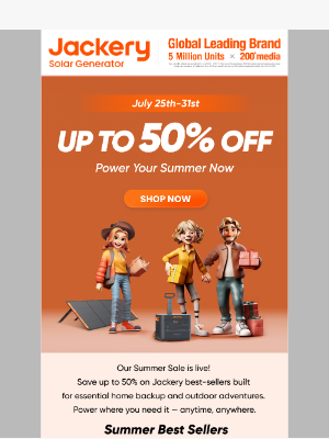 Jackery - ☀️ Summer Sale Starts – Up to 50% Off Jackery Best-Sellers!