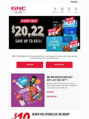 GNC - $20.22 Flash Sale 🤩Shop resolution faves