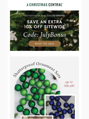 Christmas Central - 🎄 Extended! Take an Extra 10% Off – Up to 70% Off Sitewide!