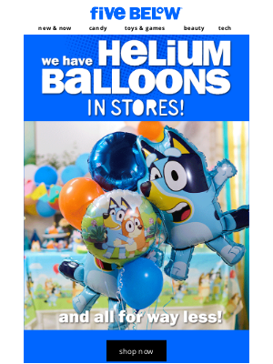 Hollar - pop off! helium balloons are in stores 🎈