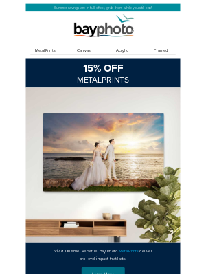 Black River Imaging - Stunning MetalPrints are 15% Off! 💫